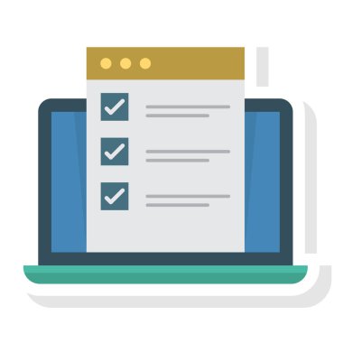 Görev listesi & dosyası için İş Yönetimi Düz simgesi 