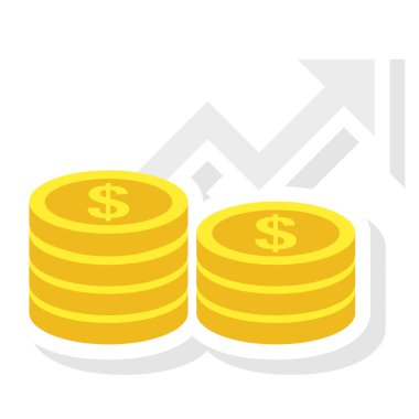 Para & büyümesi için İş Yönetimi Düz simgesi 