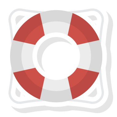 hayat tüp düz simgesi, vektör, illüstrasyon 