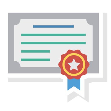 Belge & derecesi için İş Yönetimi Düz simgesi