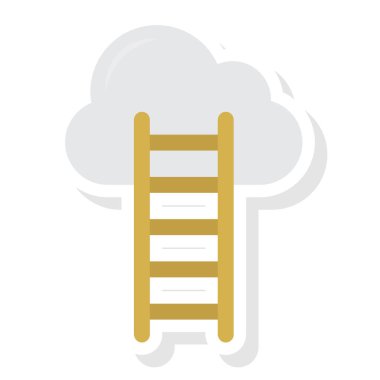 Başarı & bulutu için İş Yönetimi Düz simgesi 