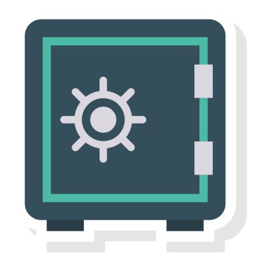 Güvenli & güvenlik için İş Yönetimi Düz simgesi 