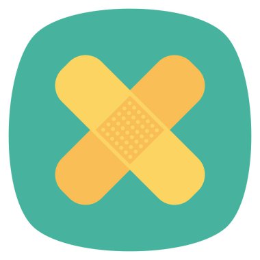 & Sağlık ve Sağlık Sağlığı Düz simgesi tıbbi koruma için