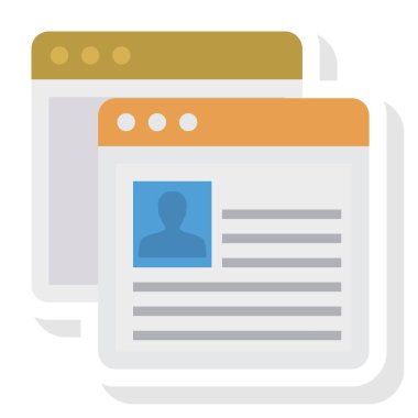 Röportaj & istihdam için İş Yönetimi Düz simgesi