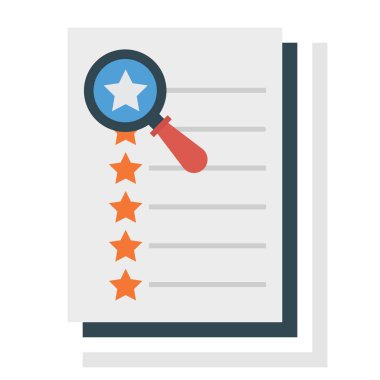 Büyüteç dosyası için İş Yönetimi Düz simgesi