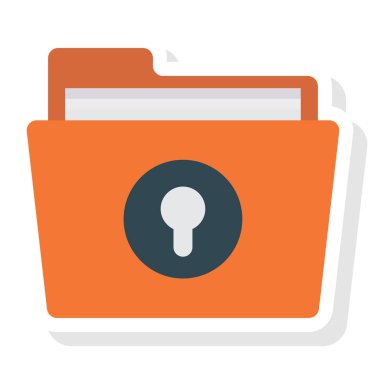 Dosya & kilidi için İş Yönetimi Düz simgesi 