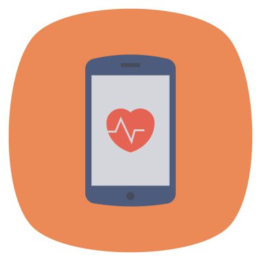 Nabız & raporu için sağlık & Fitness düz simgesi 