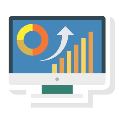 Grafik & raporu için İş Yönetimi Düz simgesi 