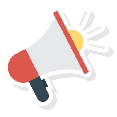 Hoparlör ve anons için İş Yönetimi Düz simgesi