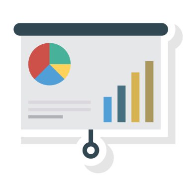Grafik & raporu için İş Yönetimi Düz simgesi 