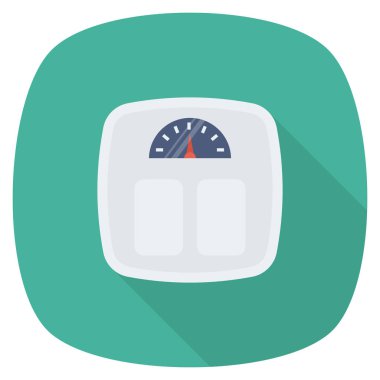 Ölçek & metre için sağlık & Fitness düz simgesi 