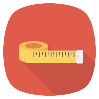 Ölçüm ve ölçek için sağlık & Fitness düz simgesi 