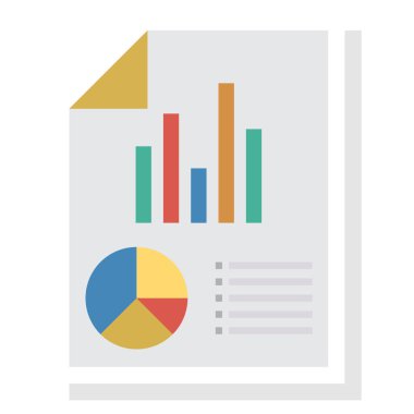 Rapor & tablosu için İş Yönetimi Düz simgesi 