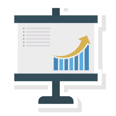 Grafik & raporu için İş Yönetimi Düz simgesi