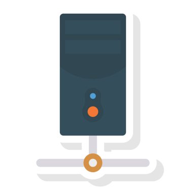 Veritabanı & ağı için İş Yönetimi Düz simgesi 