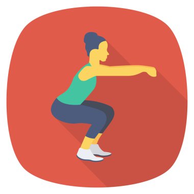 Çalışma & etkinliği için sağlık & Fitness düz simgesi 