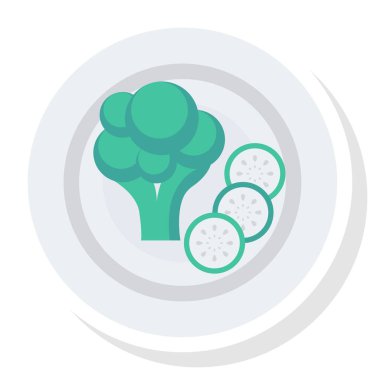 Sebzeler ve yiyecekler için sağlık & Fitness düz simgesi