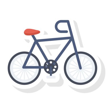 Bisiklet ve egzersiz için sağlık & Fitness düz simgesi 