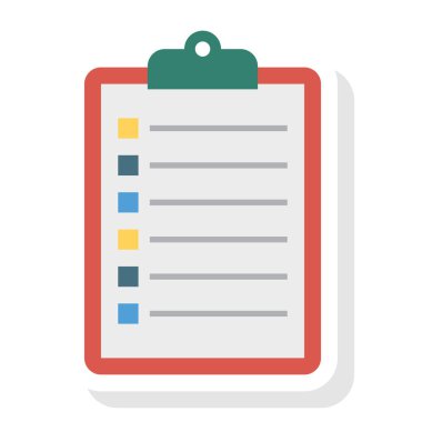 Belge & listesi için İş Yönetimi Düz simgeleri