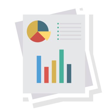 Grafik & raporu için İş Yönetimi Düz simgeleri 