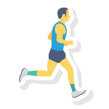 Sağlıklı & yaşam için sağlık & Fitness düz simgesi 