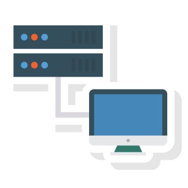 Veritabanı ve hesaplama için İş Yönetimi Düz simgeleri 