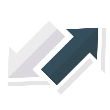 Değişim & oku için İş Yönetimi Düz simgeleri