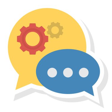 Metin & baloncuk için İş Yönetimi Düz simgeleri 