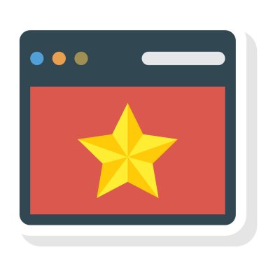 Web sayfası & broswer için İş Yönetimi Düz simgeleri 