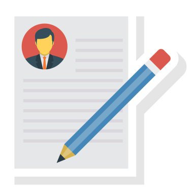 Cv & belgesi için İş Yönetimi Düz simgeleri