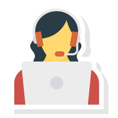 Arama ve konuşma için İş Yönetimi Düz simgeleri 