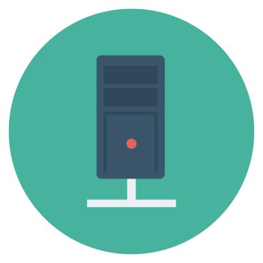 Veritabanı için düz simgeler sunuluyor