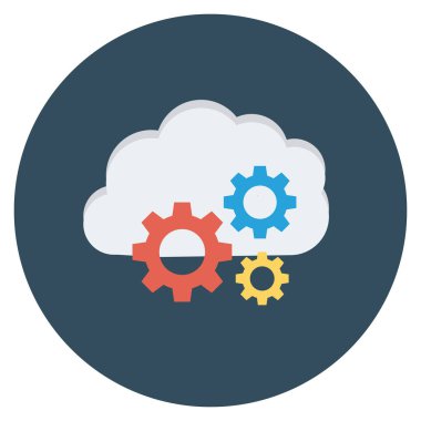 Bulut & depolama için düz simgeler sunuluyor