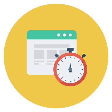 Tarayıcı bitiş tarihi için düz simgeler sunuluyor