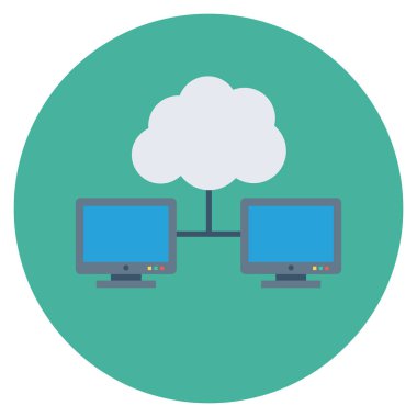 Çevrimiçi depolama için düz simgeler sunuluyor