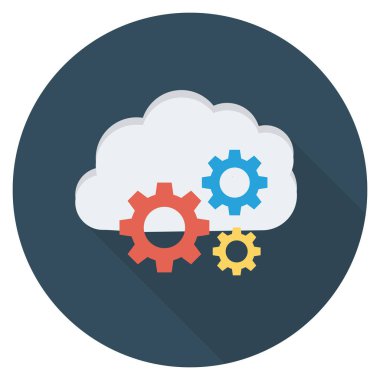 Bulut & depolama için düz simgeler sunuluyor