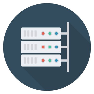Veritabanı & ağı için düz simgeler sunuluyor