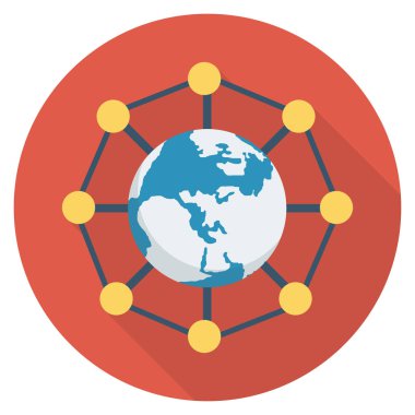 Dünya ve Dünya için düz simgeler sunuluyor