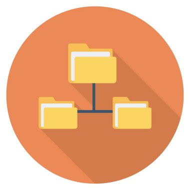 Dosya paylaşımı için düz simgeler sunuluyor