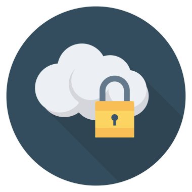 Çevrimiçi depolama için düz simgeler sunuluyor