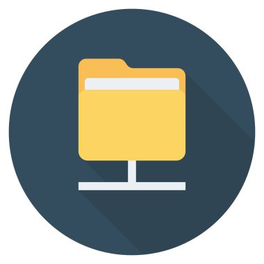 Dosya paylaşımı için düz simgeler sunuluyor