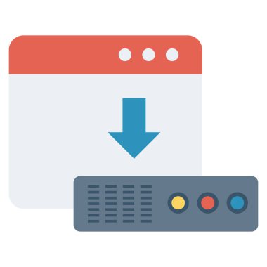 Web & sunucusu için düz simgeler sunuluyor