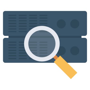 Veritabanı & araması için düz simgeler sunuluyor