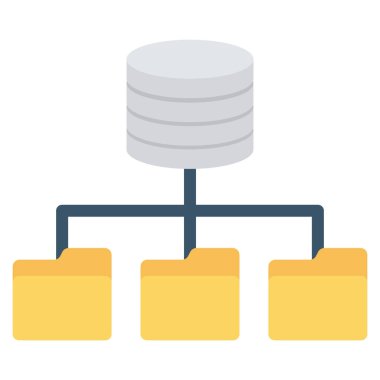 Bağlantı & sunucusu için düz simgeler sunuluyor  