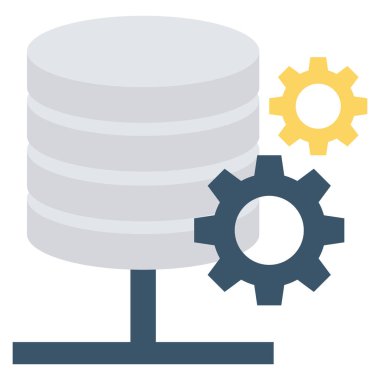 Veritabanı paylaşımı için düz simgeler sunuluyor