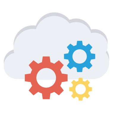 Bulut & depolama için düz simgeler sunuluyor