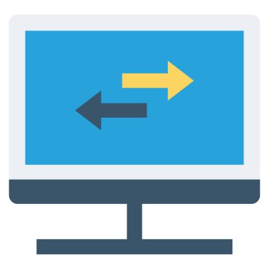 Değişim ekranı için düz simgeler sunuluyor