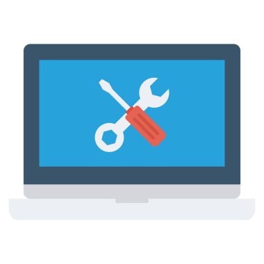 Bilgisayar & aygıtı için düz simgeler sunuluyor