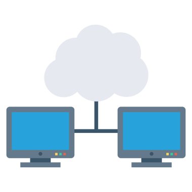 Çevrimiçi depolama için düz simgeler sunuluyor