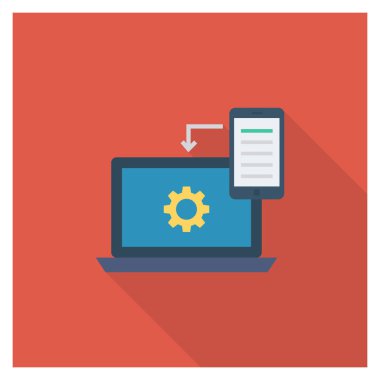 & Cep telefonu paylaşımı için düz simgeler sunuluyor